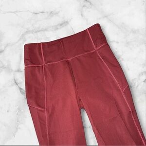 Lululemon Leggings 21 in Cropped Cassis Maroon Size 4 Womens Time‎ To Sweat
